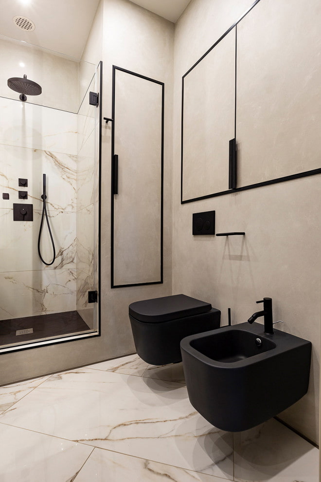 impianto idraulico del bagno in stile minimalista