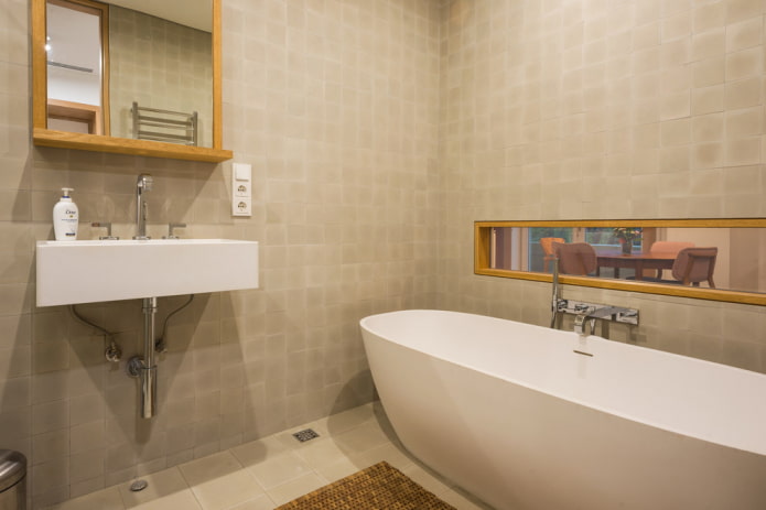 impianto idraulico in bagno in stile minimalista