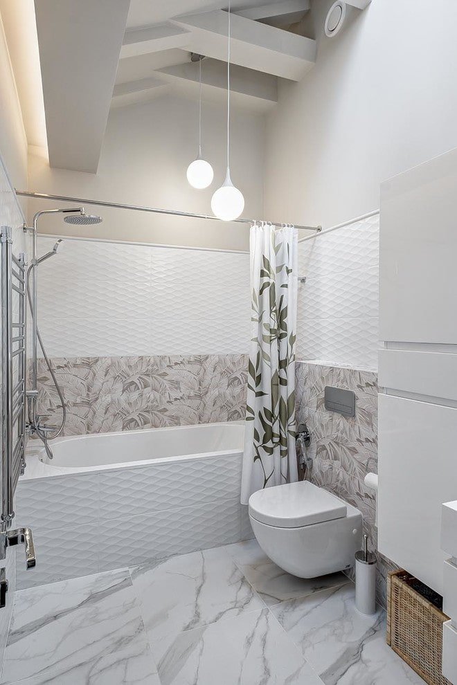 arredamento e illuminazione del bagno in stile minimalista