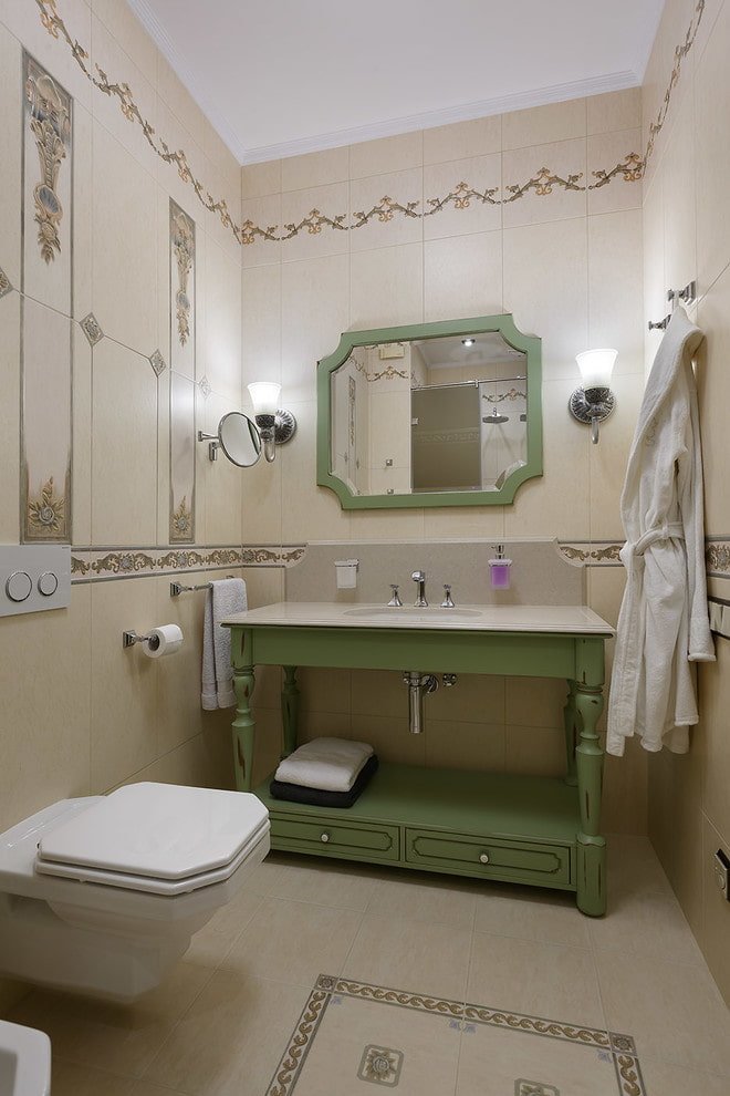 WC con lavabo in stile provenzale