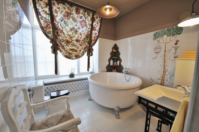 Lavabo rotondo in bagno