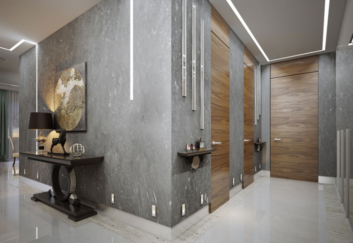 Stucco decorativo veneziano di colore grigio