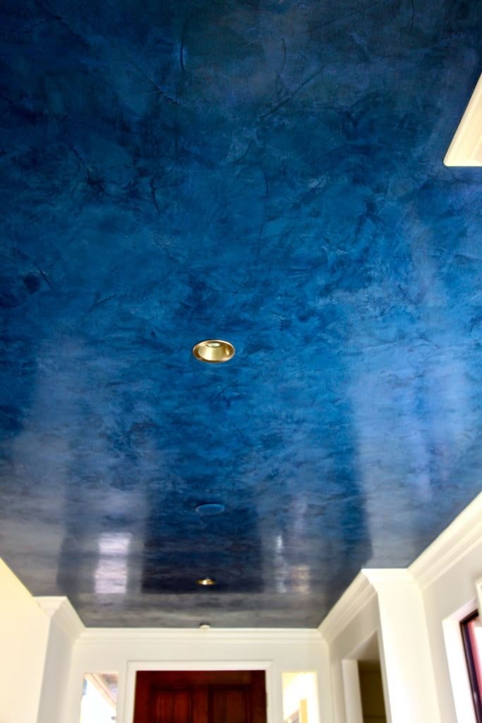 Stoffa decorativa veneziana di colore blu