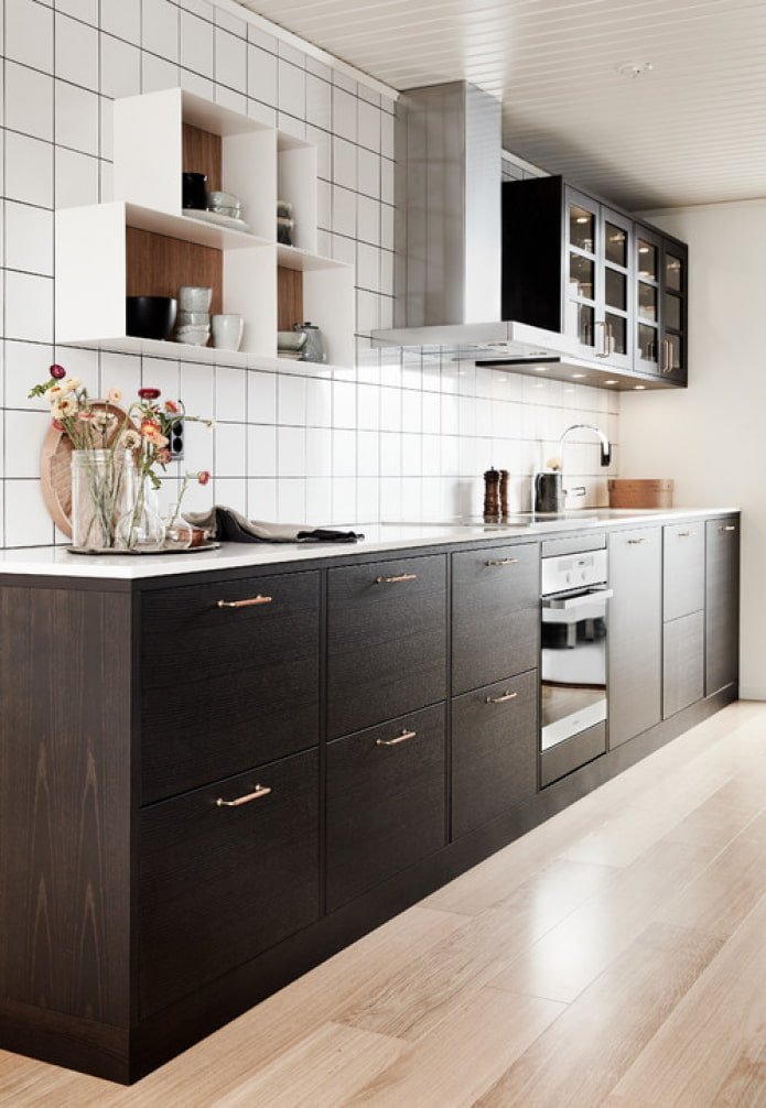 cucina in wengé in stile scandinavo