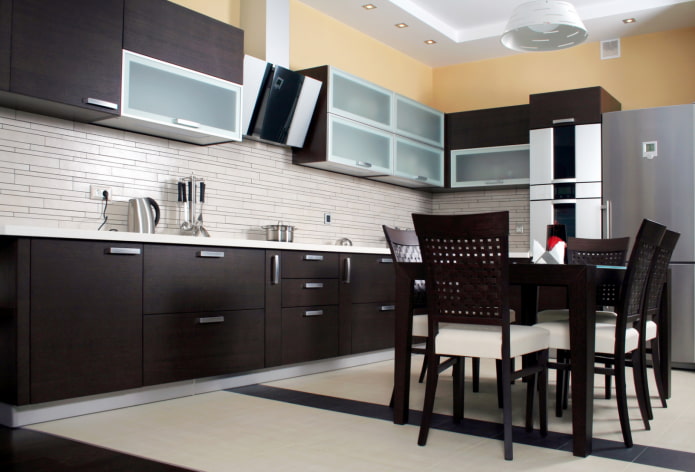 frontale cucina color wengé