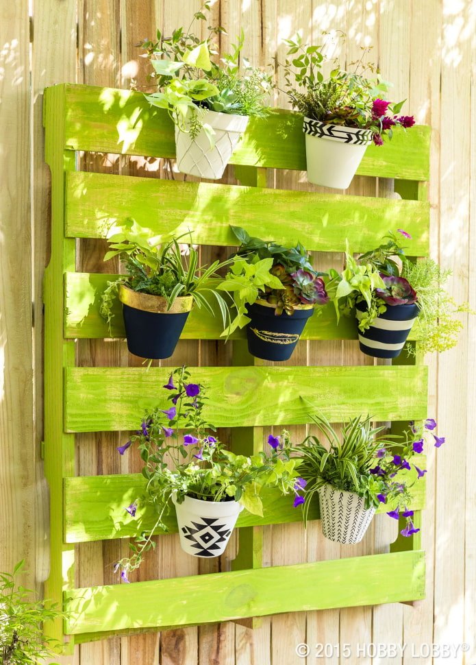 Aiuola verticale da pallet