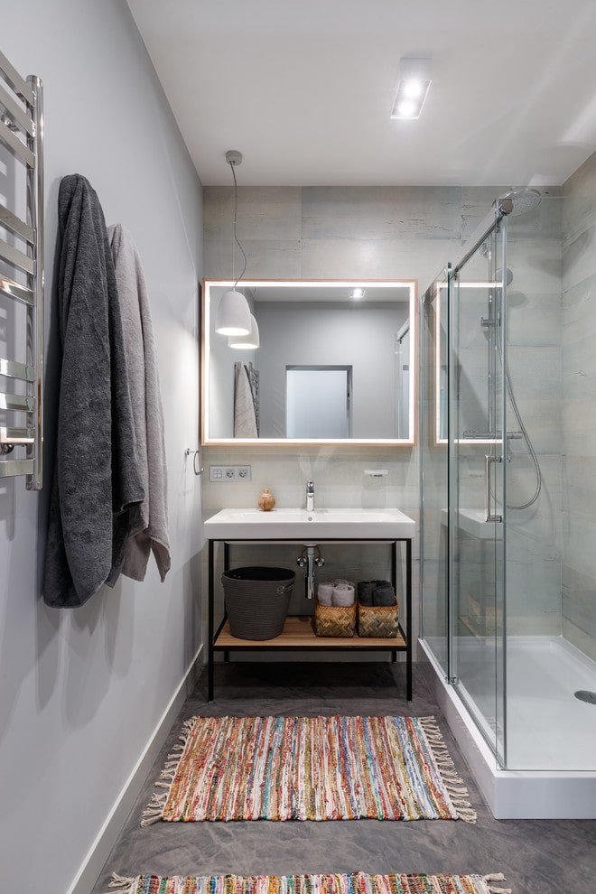 Tappeti in tessuto in un interno moderno