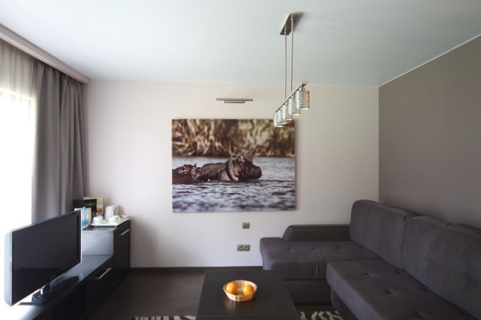 soffitto teso monocolore per interni