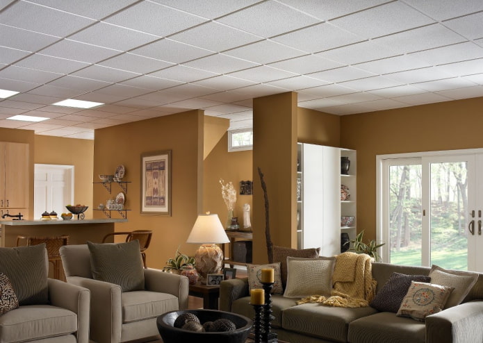 Soffitto Armstrong nell'interno del soggiorno