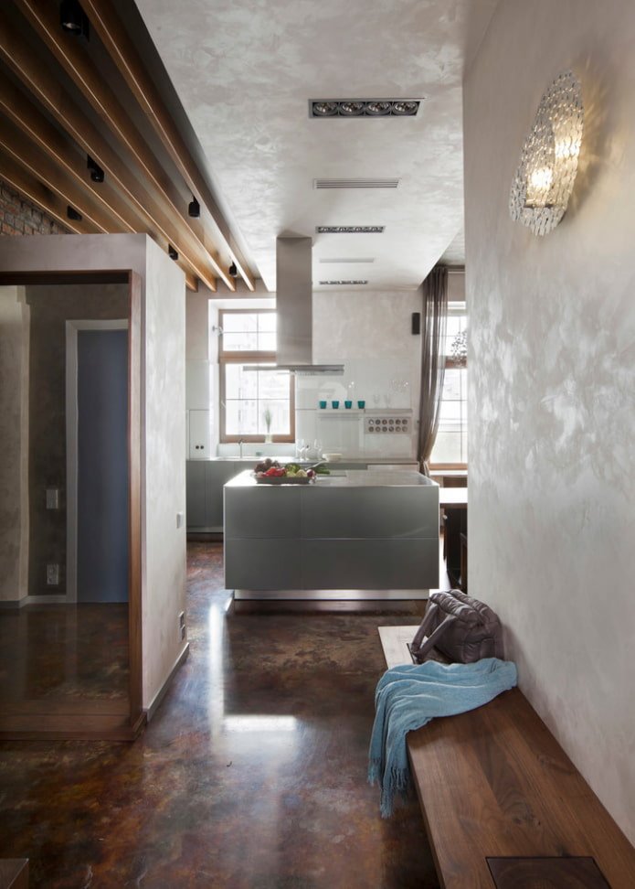 intonaco decorativo sul soffitto negli interni