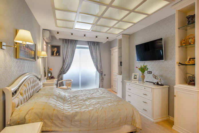 soffitto in vetro nell'interno della camera da letto