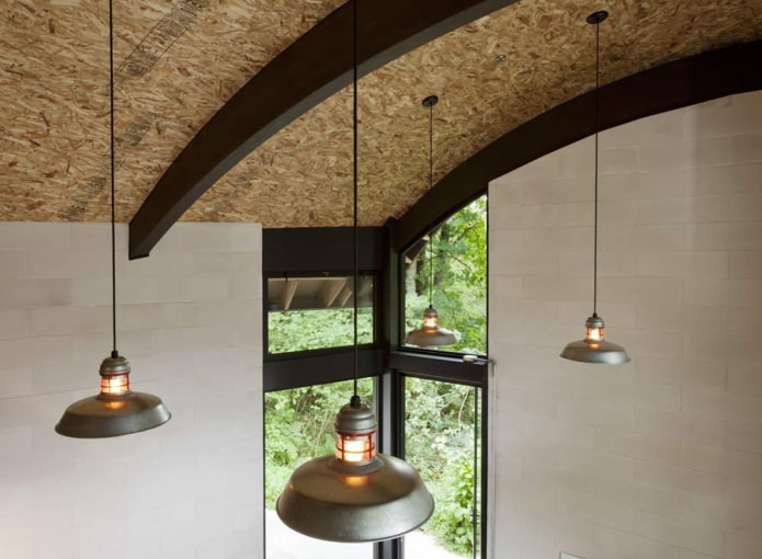 soffitto in sughero all'interno