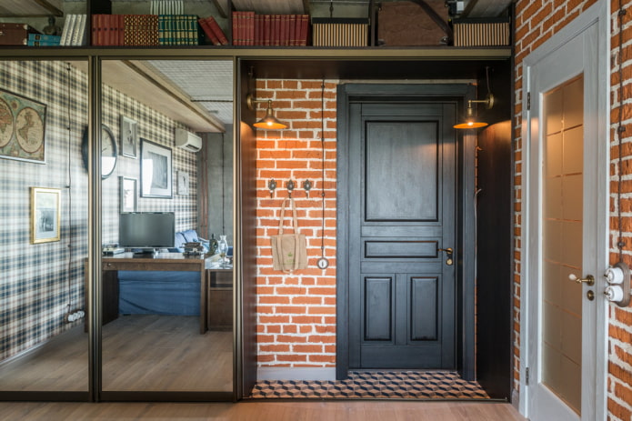 modello di porta d'ingresso in stile loft