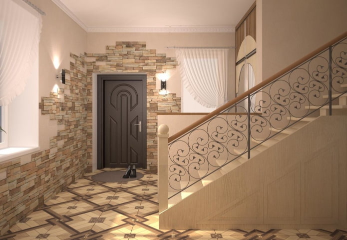 decorazione della porta con pietra all'interno