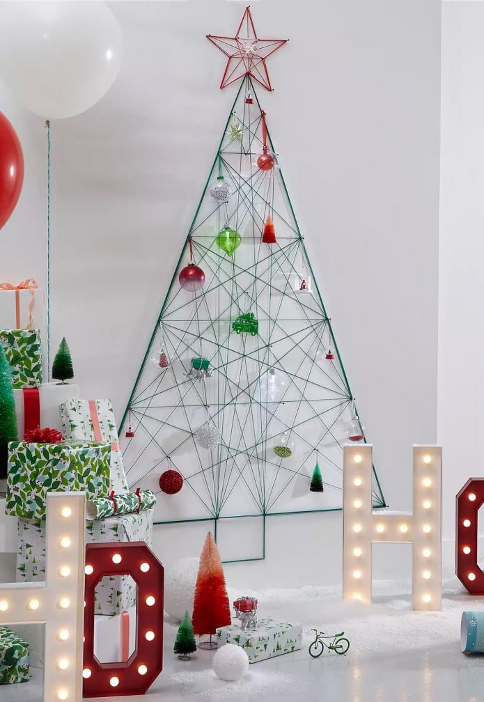 Albero di Natale da parete di filo