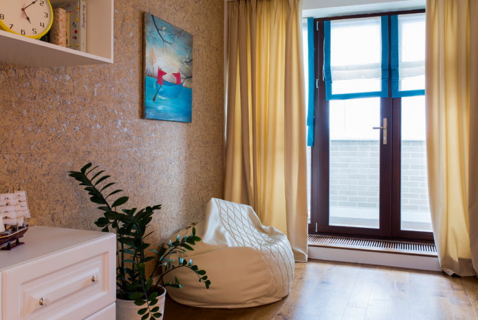 Rivestimento in sughero nella cameretta dei bambini
