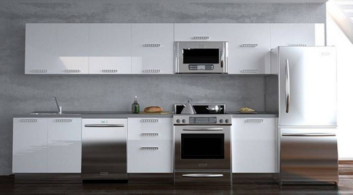 Lavastoviglie argento nel design della cucina