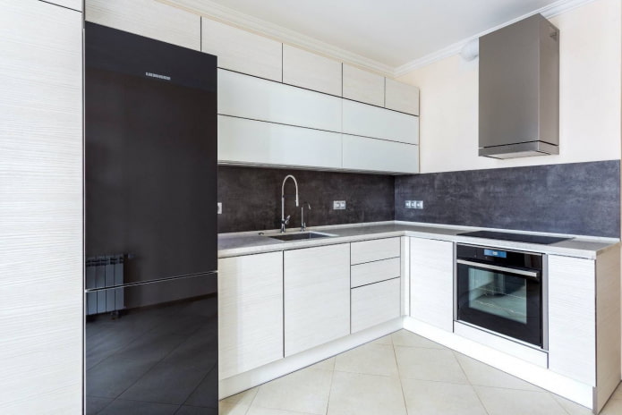 cucina con cappa in stile minimalista