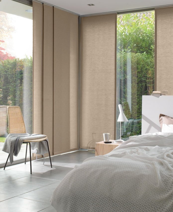 Pannelli giapponesi all'interno della camera da letto