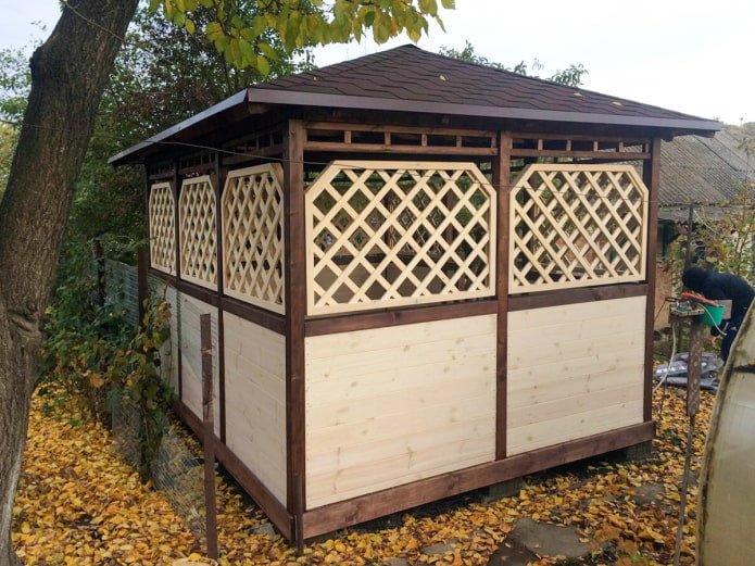 Reticolo diagonale per un gazebo