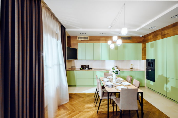 decorazione da cucina nei toni del verde