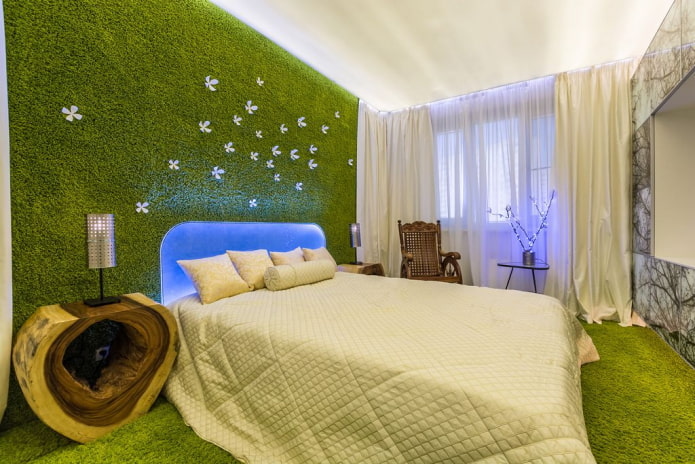 decorare la camera da letto nei toni del verde