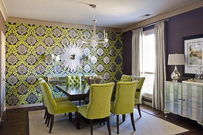 motivo damascato su una parete decorativa