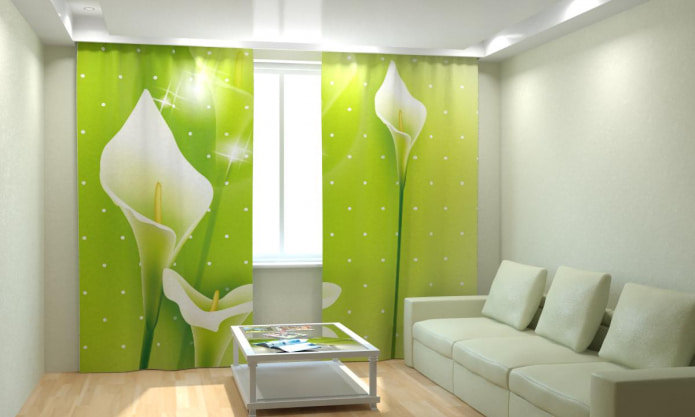 fiori di calla su tende fotografiche