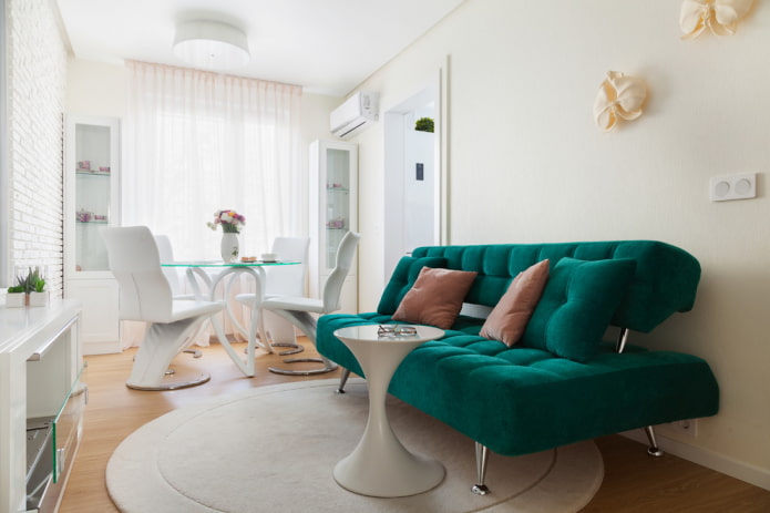 divano smeraldo all'interno