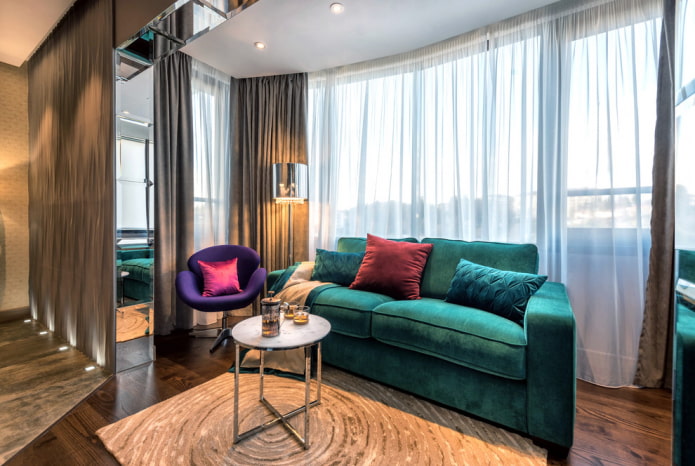 divano smeraldo all'interno