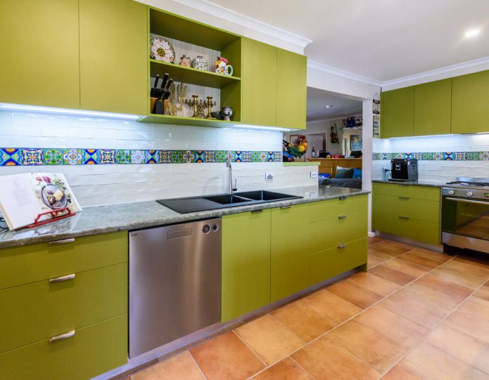 cucina color pistacchio