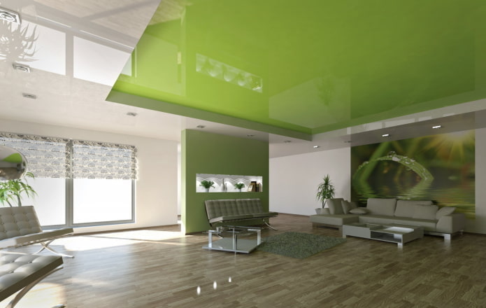 tessuto elasticizzato verde all'interno