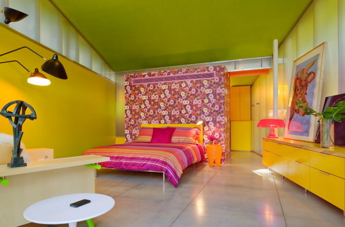 soffitto teso verde opaco