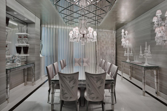 struttura del soffitto a specchio con bisello