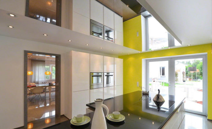 struttura del soffitto a specchio in vetro