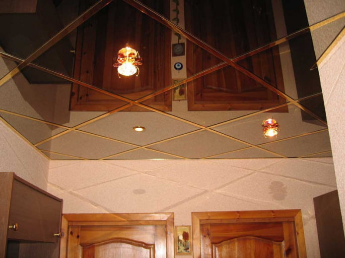 struttura del soffitto a specchio bronzo