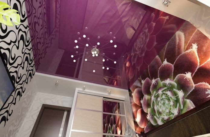 soffitto teso a specchio lucido per interni