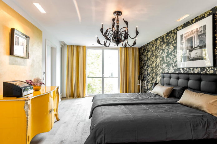 Giallo e beige tende
