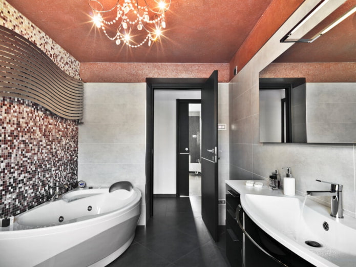 carta da parati liquida in bagno