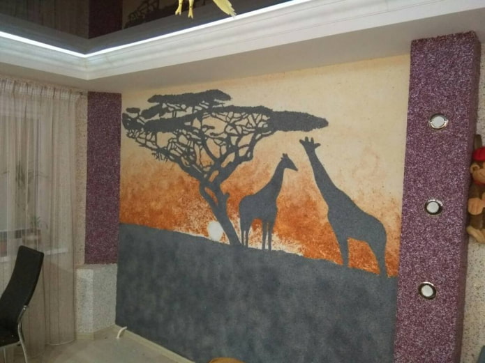 paesaggio africano con carta da parati liquida