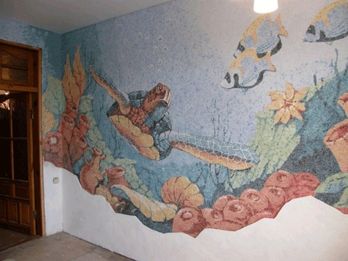 disegno di mare da carta da parati liquida
