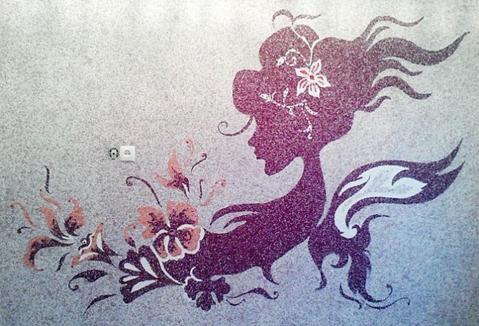 motivo con uno stencil