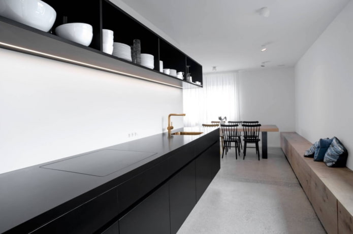 cucina moderna con oro