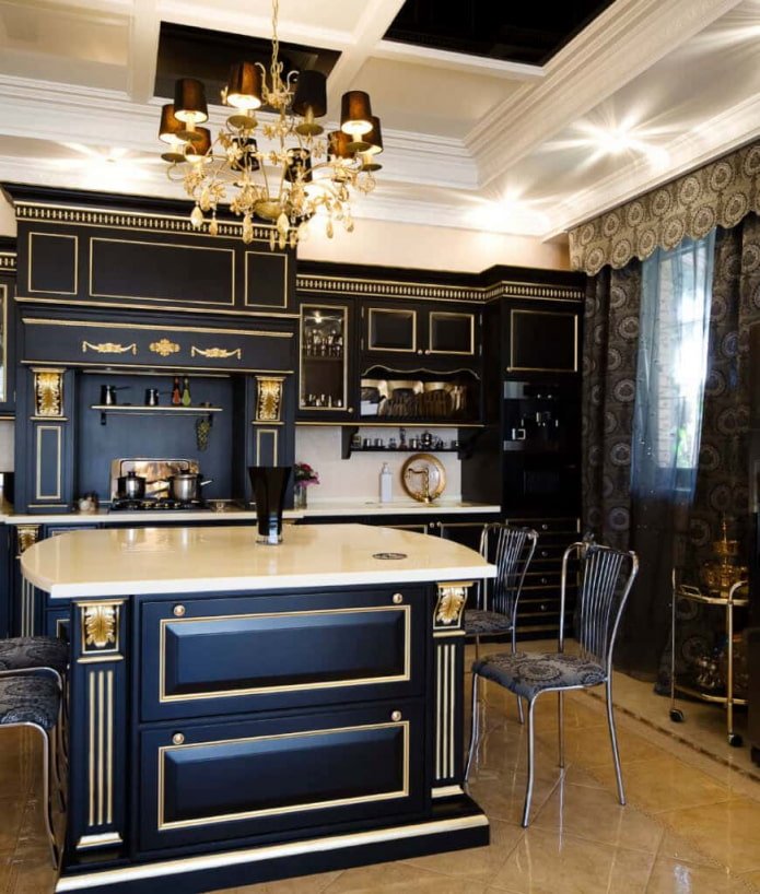 cucina classica nera