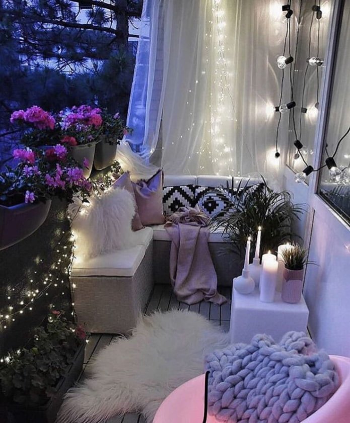 Pouf sul balcone