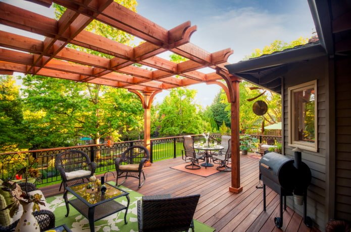 veranda con pergolato
