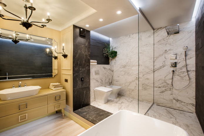 zonizzazione nell'interno del bagno