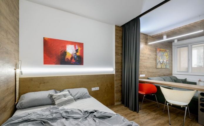 monolocale con camera da letto