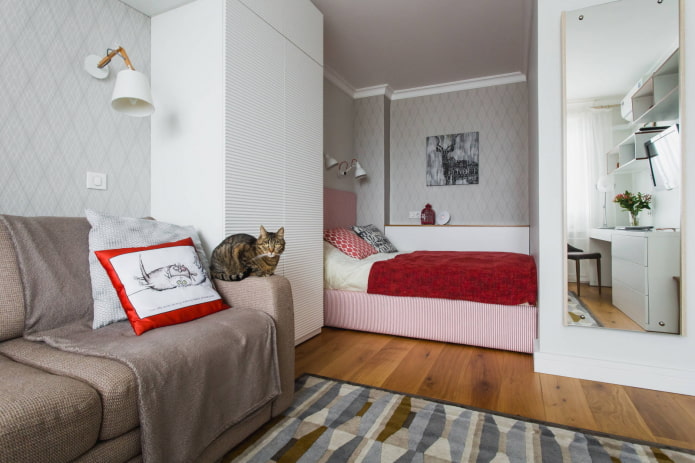 letto in una nicchia