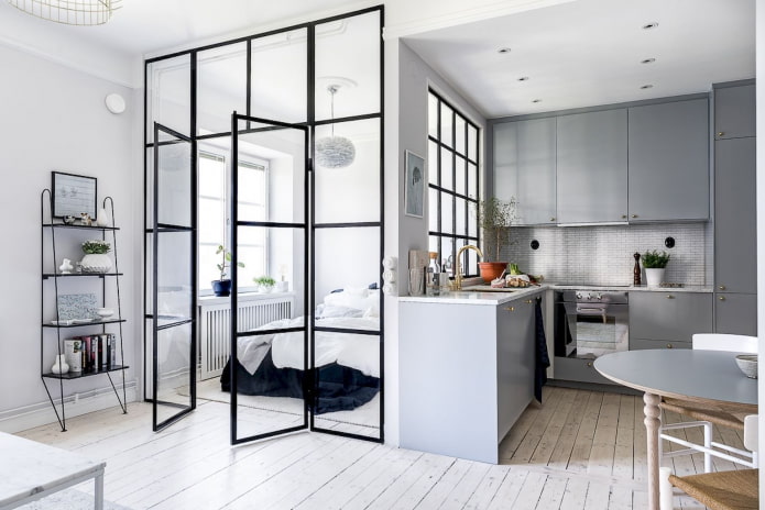 monolocale in stile scandinavo